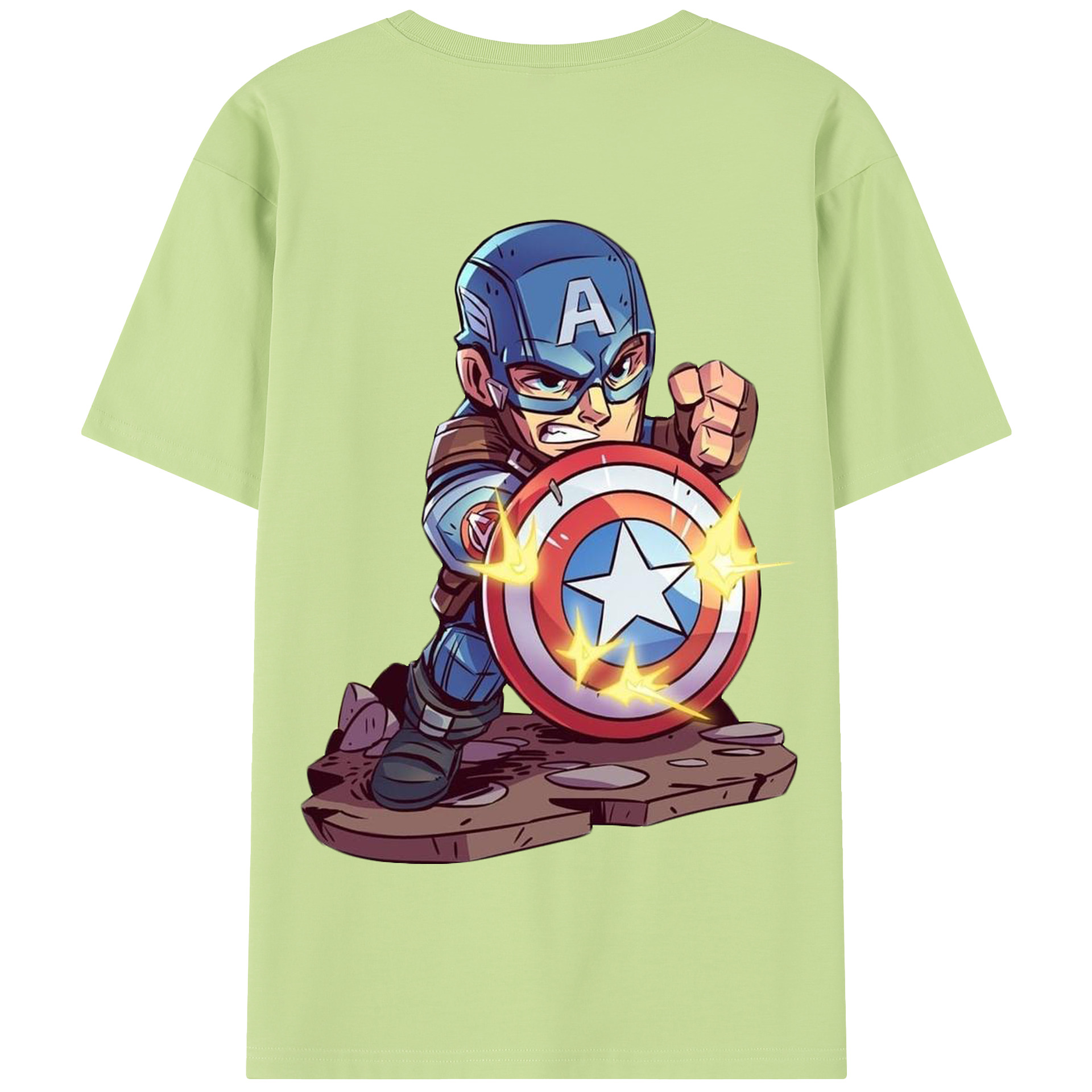 （画像用） アベンジャーズ The Avengers 綿100％半袖Tシャツ（背面プリント）